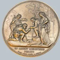 Lion Club est Notre Dame 大型青铜奖章,法文铭文,2001年4月3日,直径7厘米