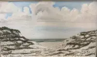 字母组合 STO 或类似，1972年，沙丘风景，可能为叙尔特岛，油画/亚麻布，带框，RG 60x95 厘米