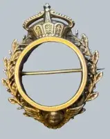 Møntbroche- eller fotofatning, sølv 800, indvendig diameter 2 cm, 4,87 g
