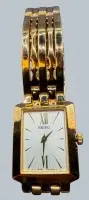 Quartz armbåndsur "Seiko" forgyldt, metalrem, som ny