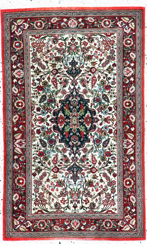 Mătase Ghom fină, Persia, sfârșitul sec. XX, mătase naturală pură, cca 124 x 76 cm