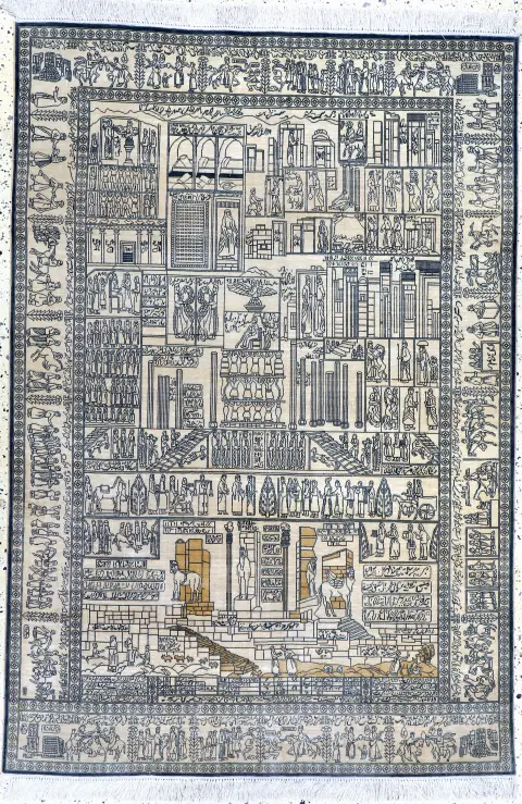 Hereke mătase fină, China, sfârșitul sec. XX, mătase naturală pură, cca 183 x 124 cm, EHZ: 2