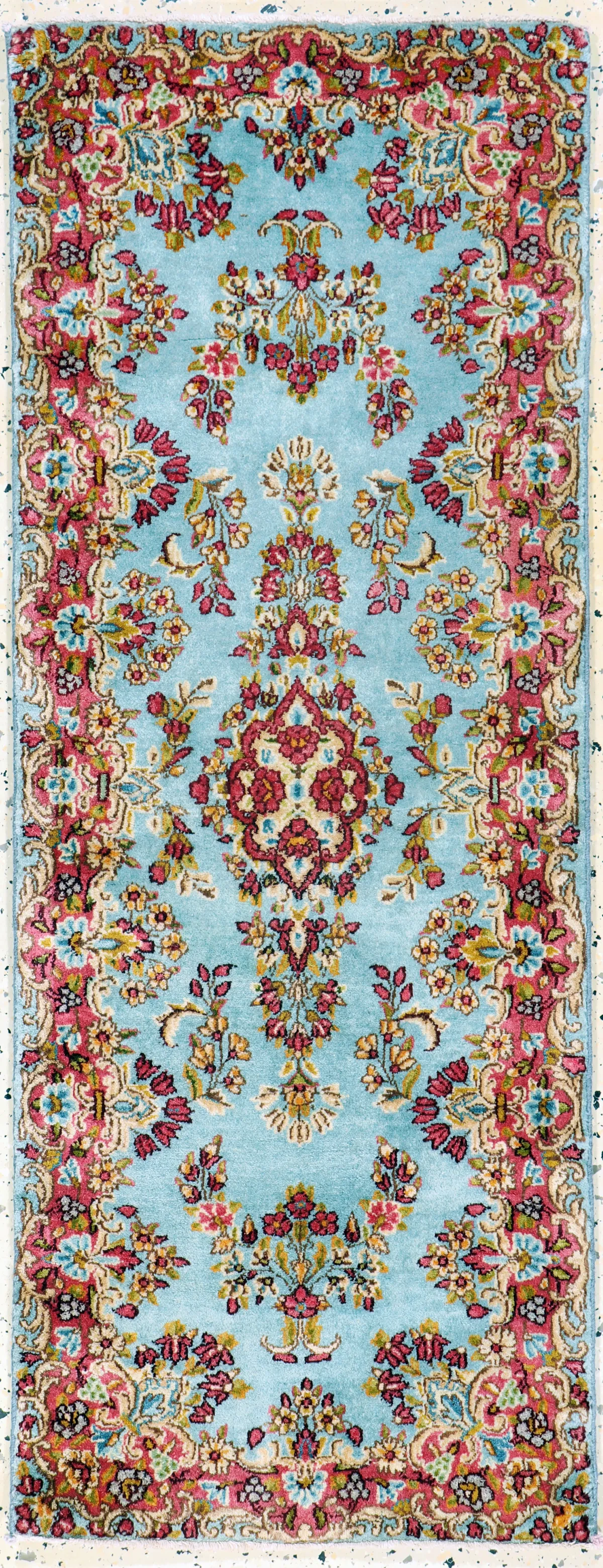 Kerman Lawar，波斯，20世纪中期，软木羊毛配棉底，约150 x 58厘米，EHZ:2