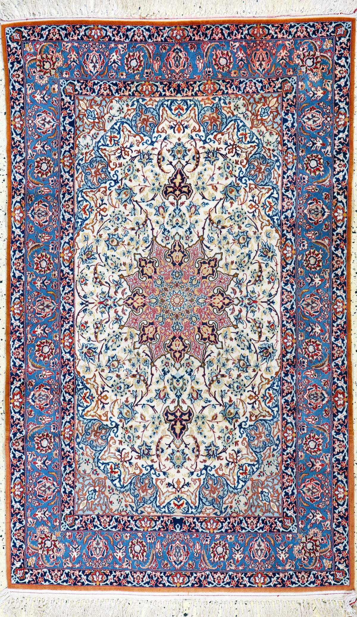 精细伊斯法罕，波斯，20世纪中叶，软木羊毛配丝绸，约171 x 104厘米，约100万