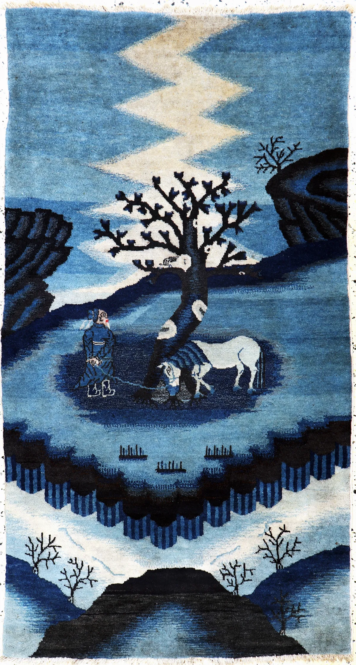 古董Pao Tow，中国，约1900年，羊毛配棉，约173 x 95厘米，EHZ：2
