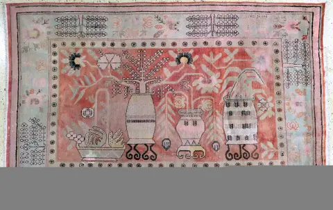 Hotan eski, Türkistan, 20. yüzyıl başı, pamuk üzerine yün, yak. 265 x 172 cm