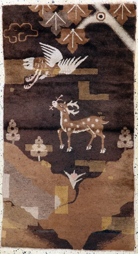 Pao Tow antika, Çin, yaklaşık 1900, pamuk üzerine yün, yak. 147 x 81 cm, 3 adet