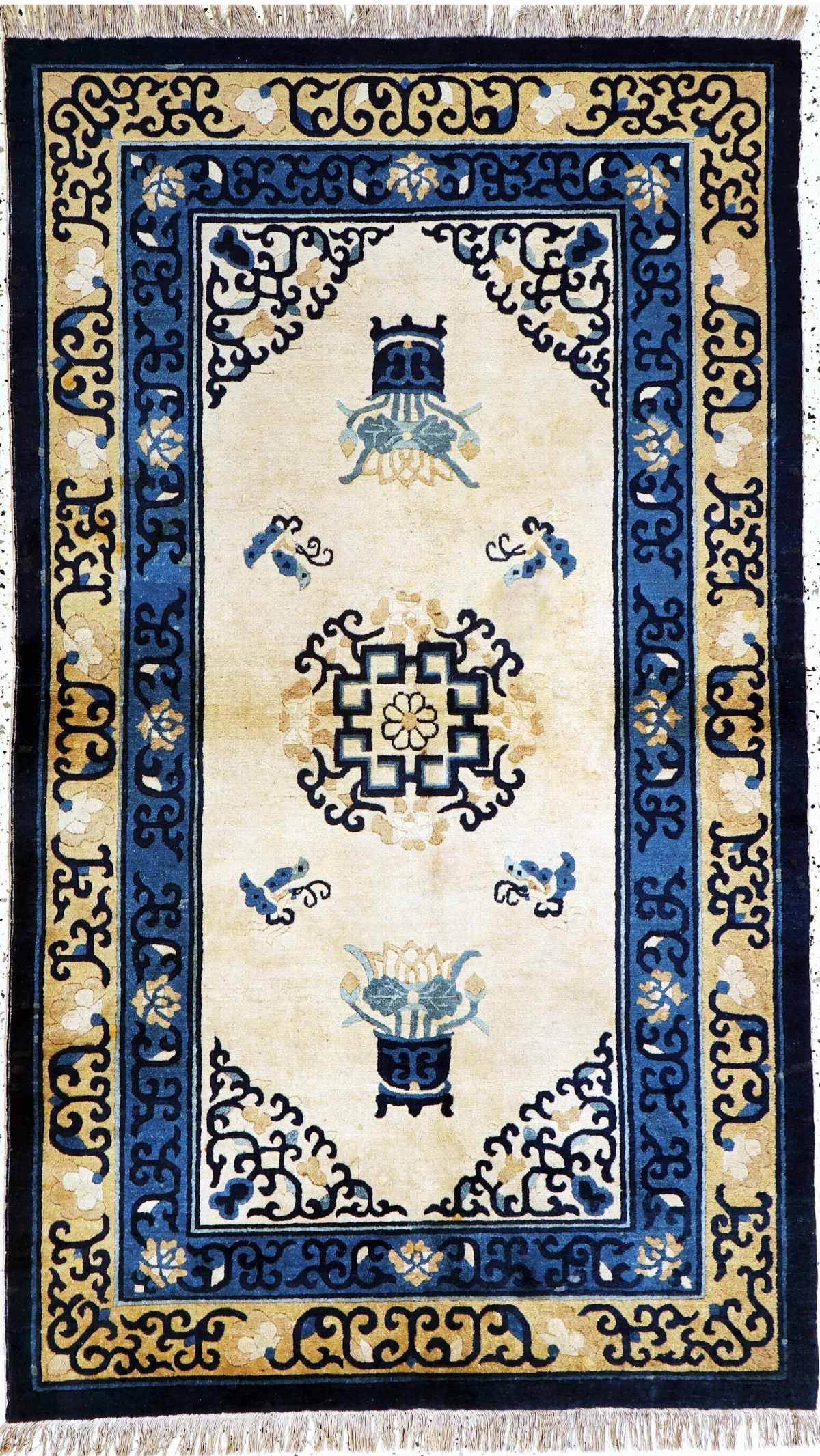 北京古董地毯，中国，20世纪中叶，羊毛棉底，约203 x 120厘米，EHZ：