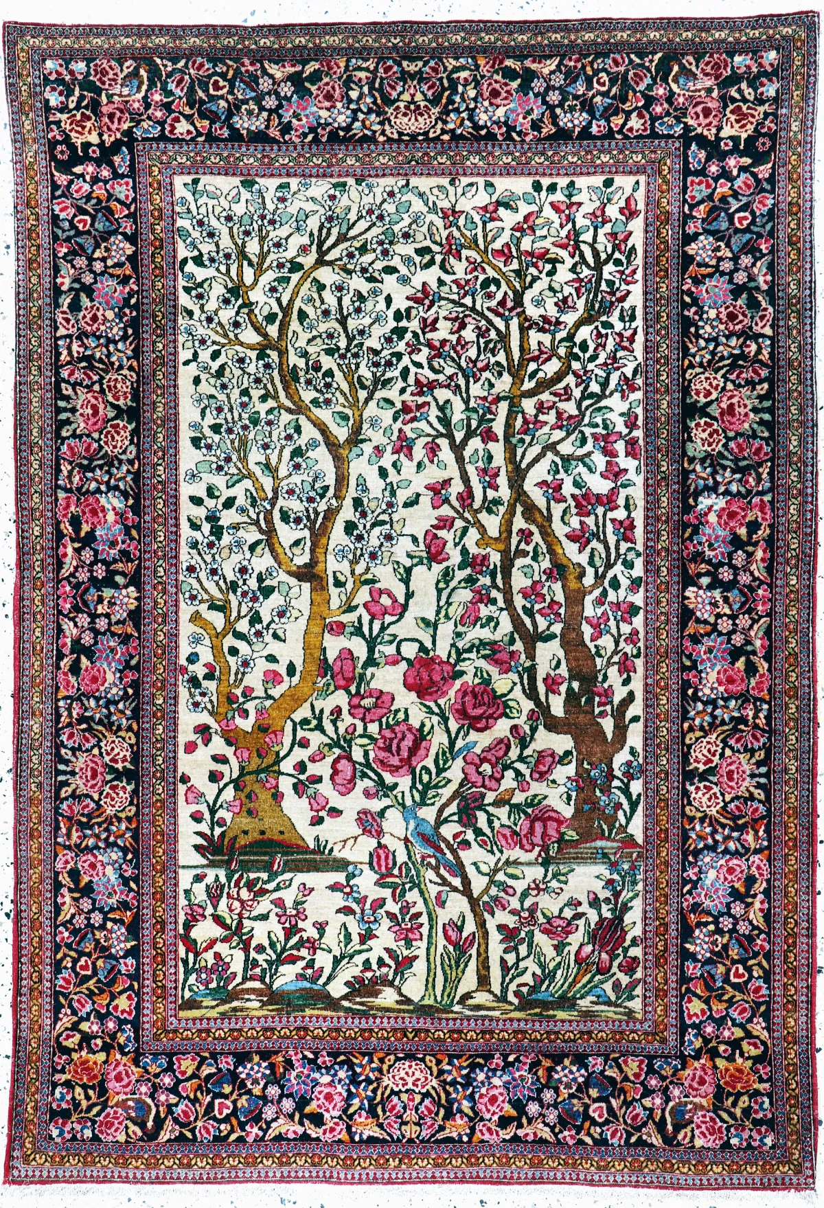 Esfahan "Ahmad" 古董，波斯，约1900年，羊毛配棉底，约 200 x 140 厘米，结密度：2-3