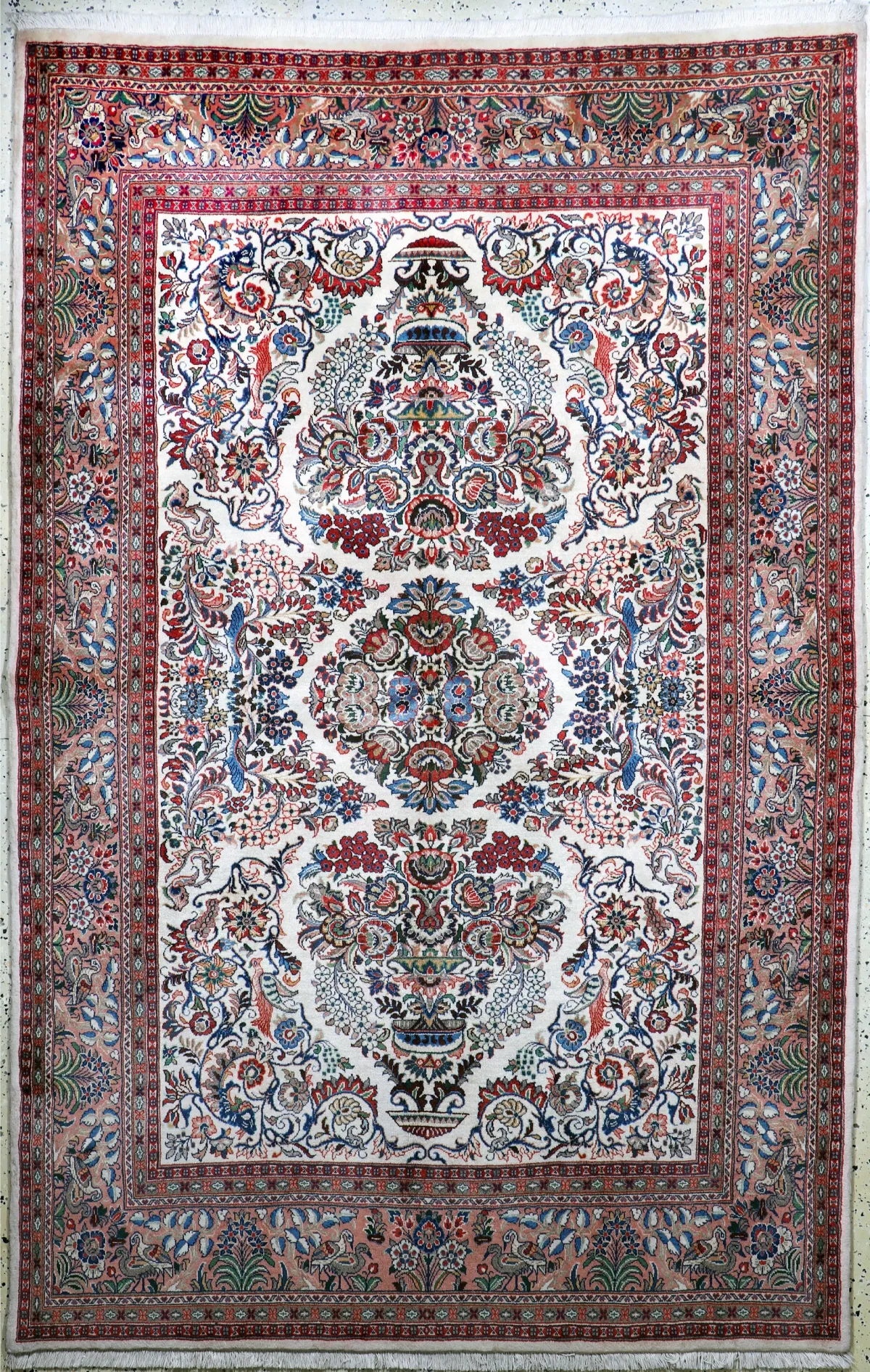 Sarogh 精细地毯，波斯，20世纪末，软木羊毛配棉底，约 252 x 163 厘米，EHZ：1-2