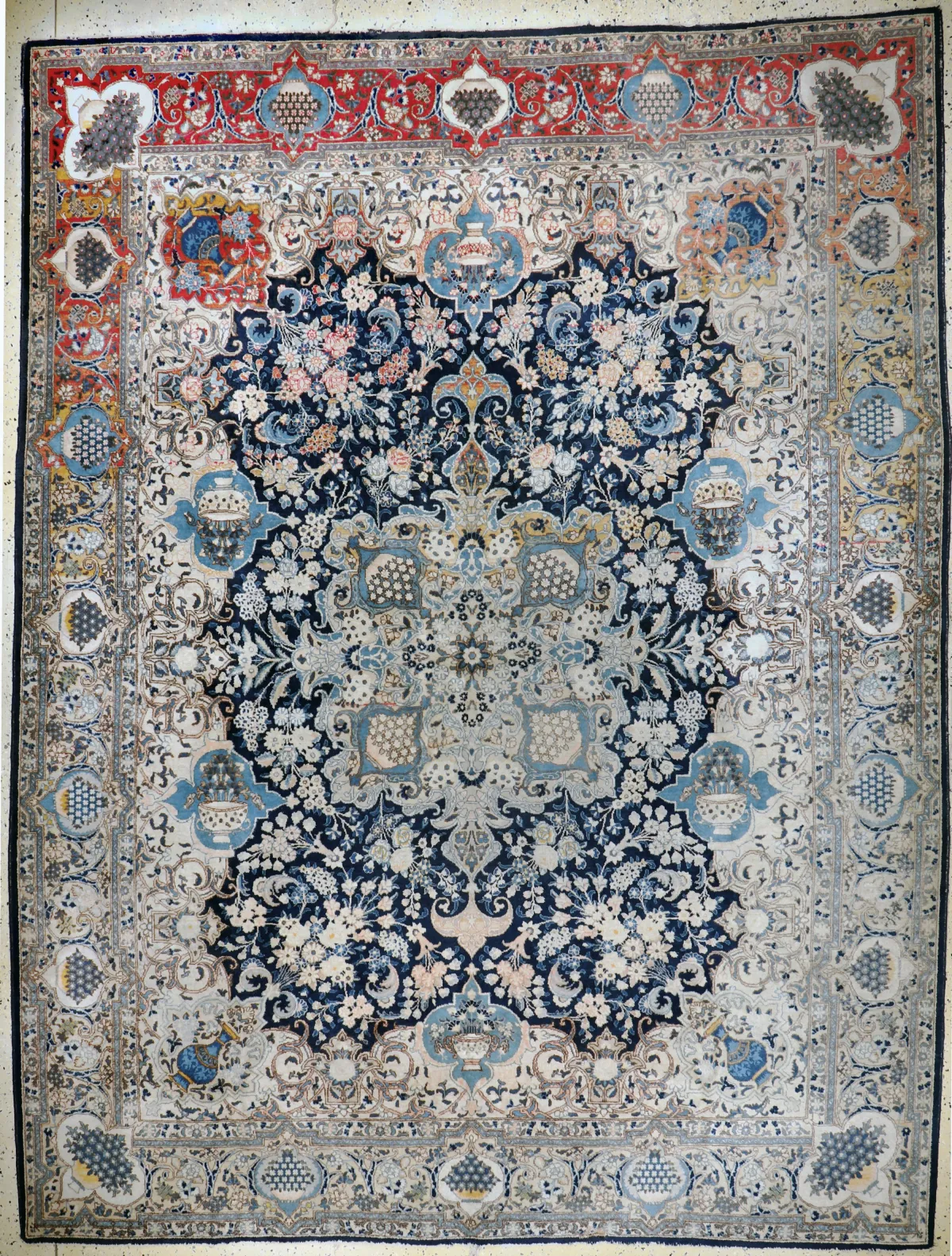 Tabriz 古董，波斯，20世纪初，羊毛配棉，约 385 x 297 厘米，EHZ：