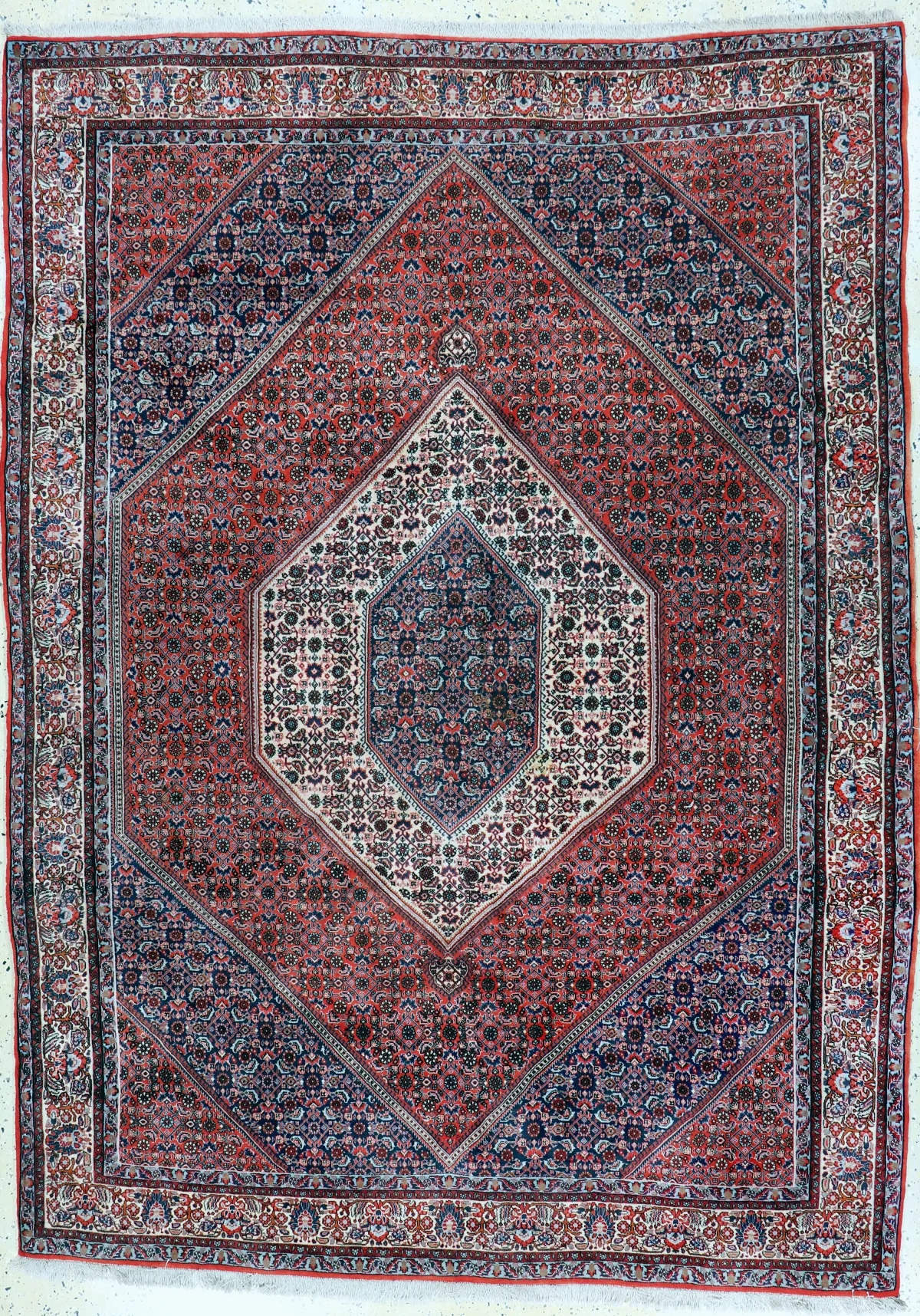 Bidjar 软木精细,波斯,20世纪中叶,软木羊毛配棉,约 285 x 205 厘米,
