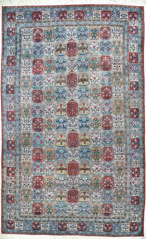 Ghom Kork, İran, 20. yy ortası, pamuk üzerine cork yünü, yak. 357 x 220 cm, EHZ: 2