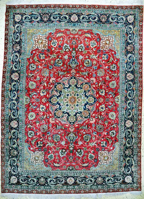Tebriz, İran, 20. yüzyıl ortası, pamuk üzerine yün, yakl. 323 x 240 cm, EHZ: 2