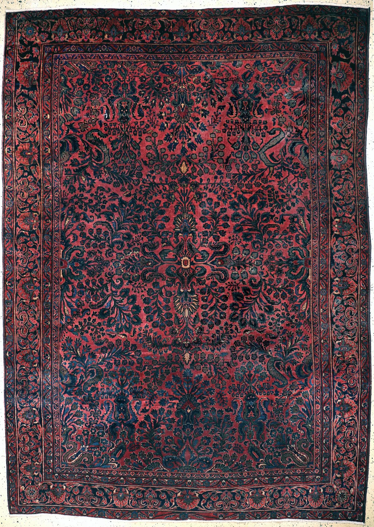 Sarogh 古董地毯，美国再进口，波斯，约1900年，羊毛 on 棉，约350 x 250厘米