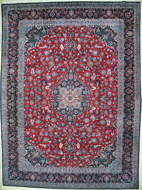 Keschan Kork eski, İran, 20. yüzyıl başı, pamuk üzerine Kork yünü, yakl. 369 x 272 cm
