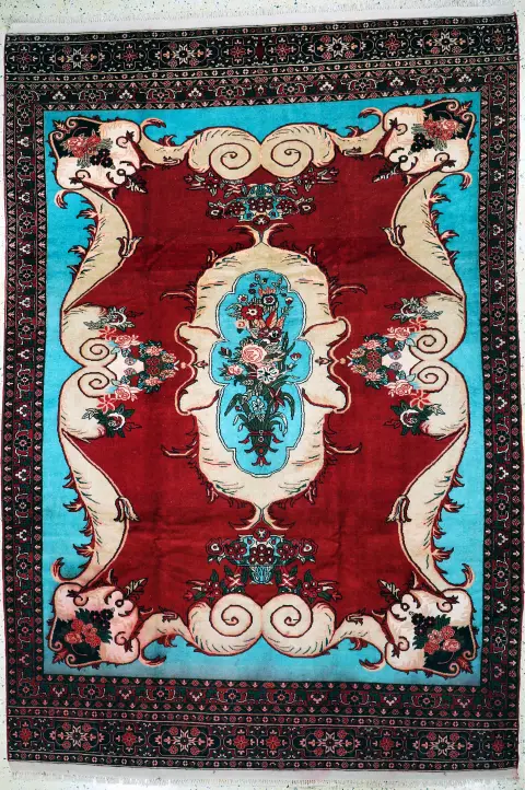 Ghochan, İran, 20. yy sonu, yün üzerine yün, yak. 315 x 211 cm, renk değişimi, EHZ: 2