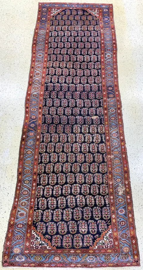 Malayer "Kelley" antika, İran, yak. 1900, yün pamuk üzerine, yak. 515 x 170 cm, EHZ: 4