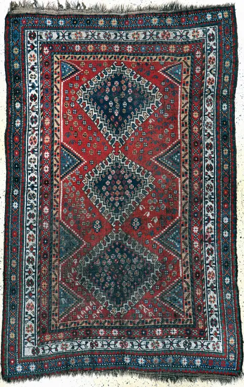 Louri antik, İran, 1900 civarı, yün üzerine yün, yaklaşık 230 x 150 cm