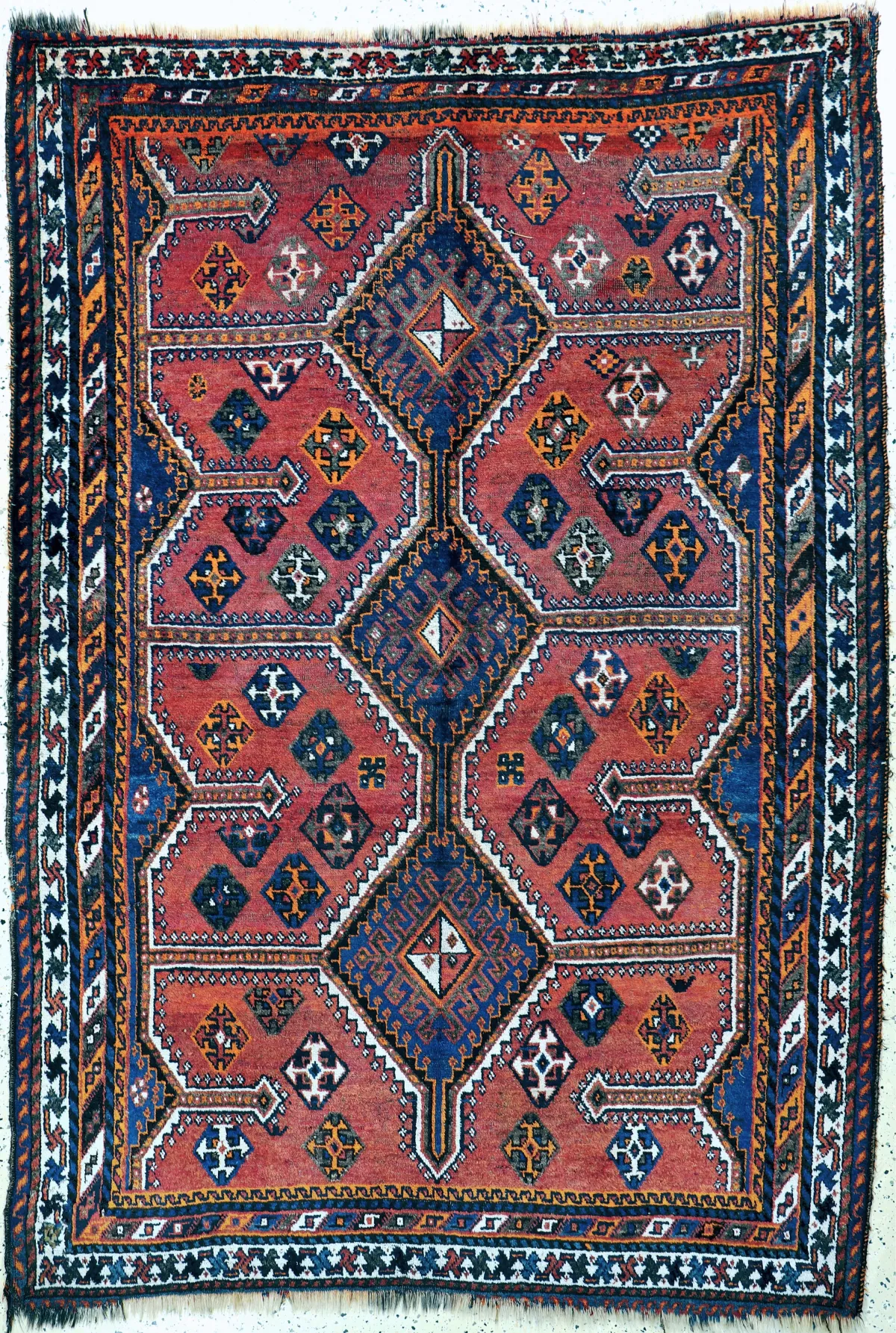Schiraz 旧地毯,波斯,20世纪初,羊毛底羊毛面,约 232 x 163 厘米,EHZ:3