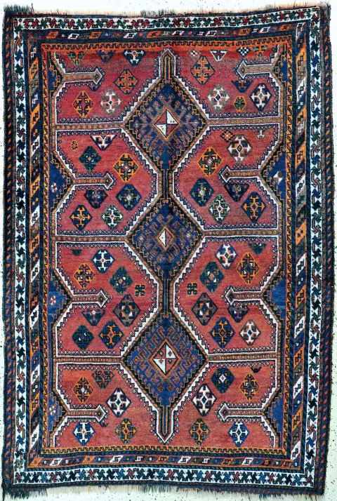 Schiraz eski, İran, 20. yy başı, yün üzerine yün, yak. 232 x 163 cm, EHZ: 3