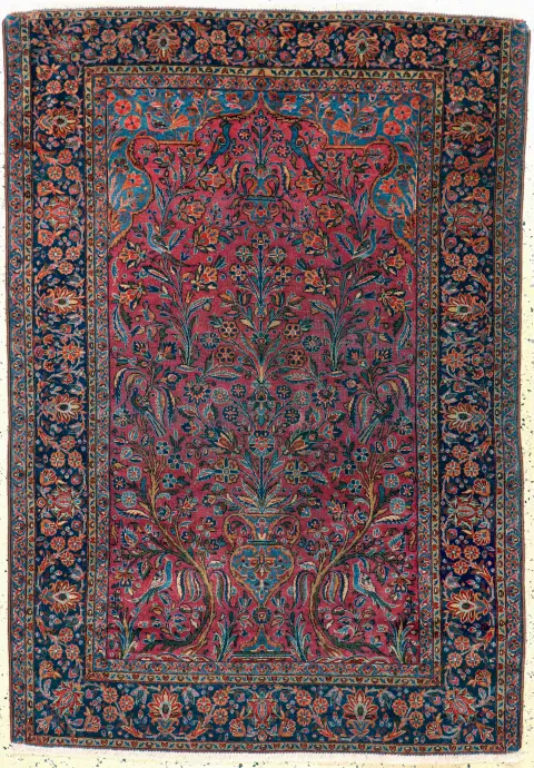 "Manchester" Keşan antika, İran, 1900 civarı, Manchester mantar yünü, yaklaşık 188 x 132 cm