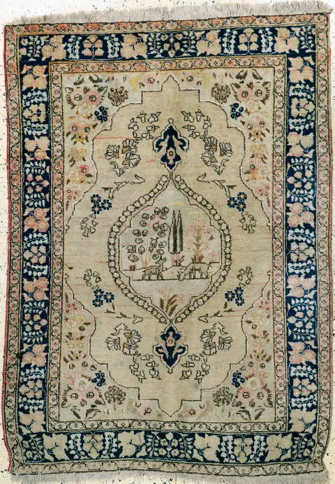 Täbriz antika halı, İran, 1900 civarı, pamuk üzerine yün, yakl. 178 x 132 cm, EHZ: 3