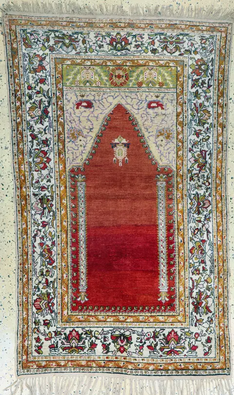 Antik Gördes, Türkiye, 1900 civarı, merserize pamuk, yak. 182 x 108 cm, EHZ: