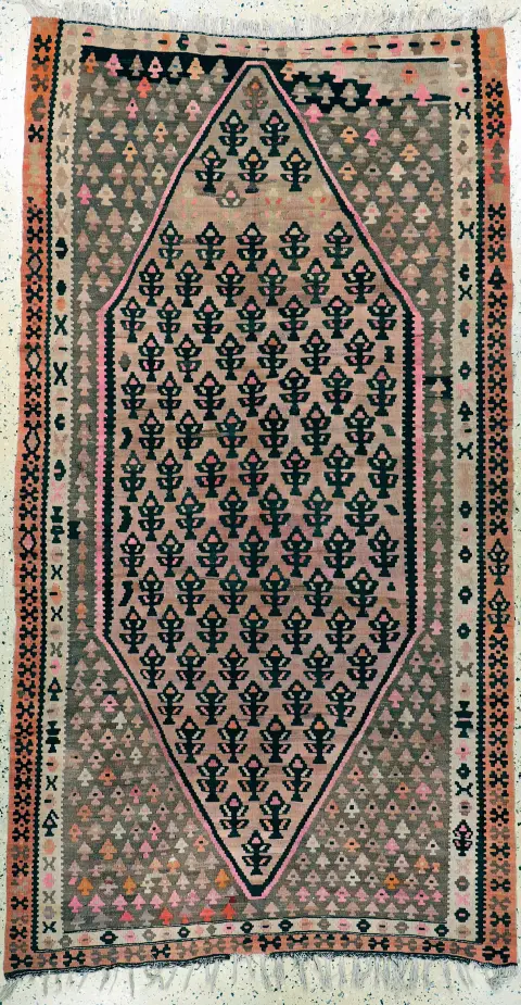 Bachtiar Kelim eski, İran, 20. yüzyıl başı, yün üzerine yün, yak. 265 x 140 cm, EHZ: 2