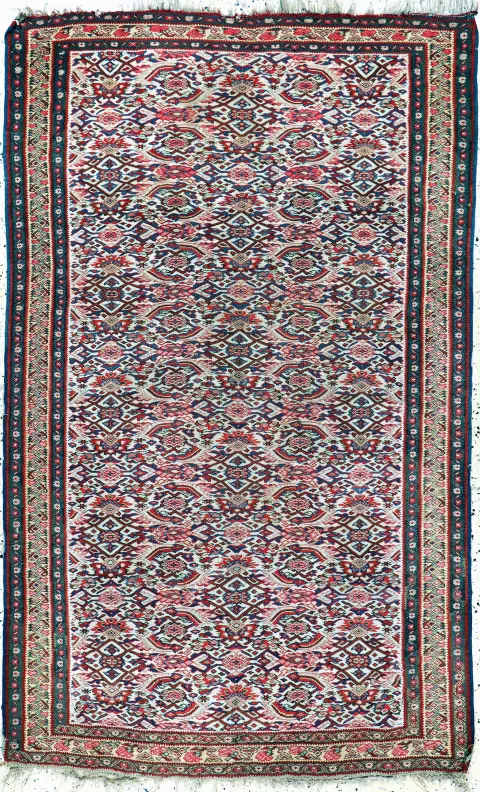 Senneh Kelim antika, İran, 19. yüzyıl, yün üzerine yün, yak. 204 x 126 cm, EHZ: 2, (küçük