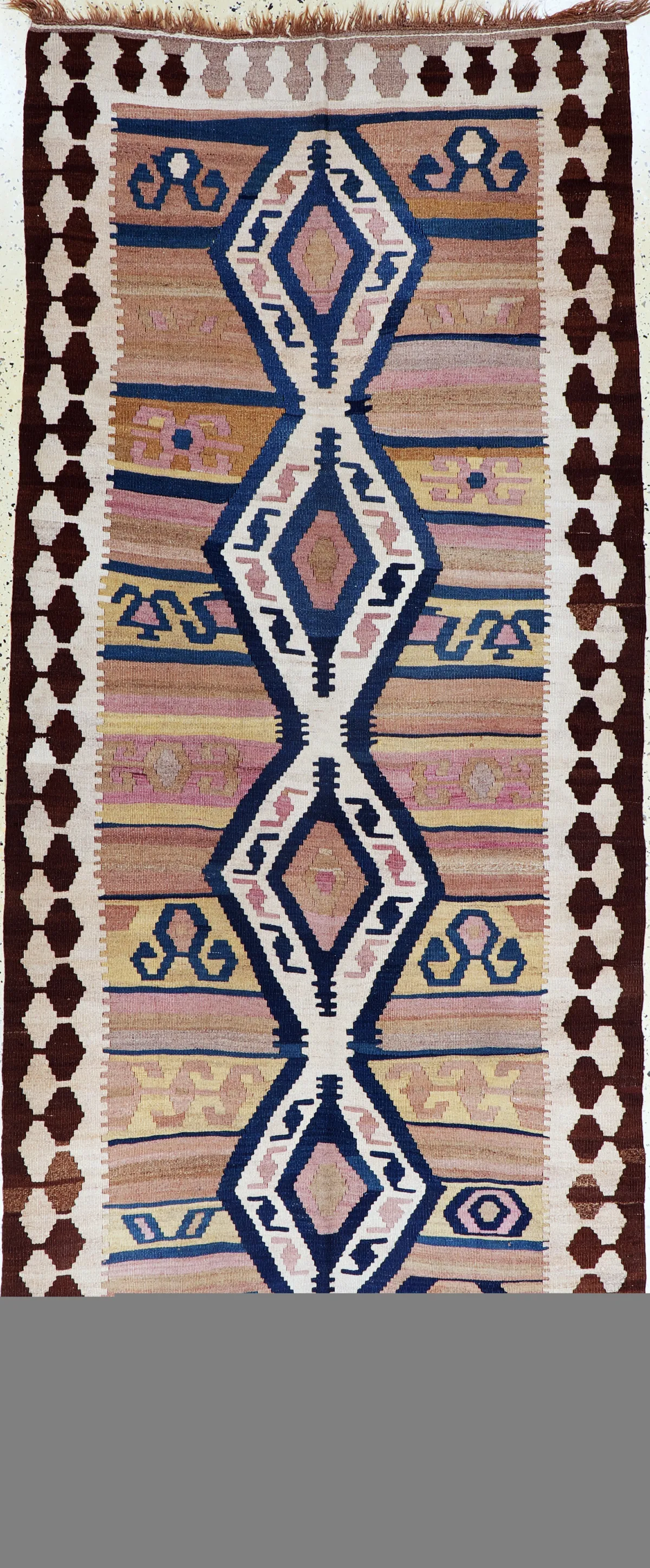 Bachtiar 基里姆地毯，波斯，20世纪初，羊毛底羊毛面，约310 x 130厘米，EHZ：2