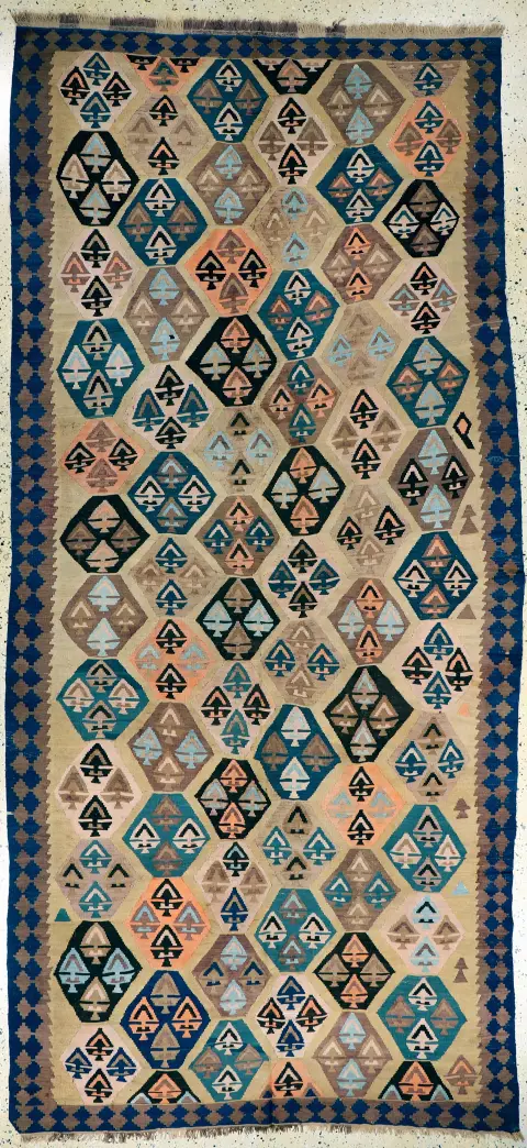 Eski Shahsawan kilim, İran, 20. yy başı, yün üzerine yün, yak. 360 x 165 cm, EHZ: 2