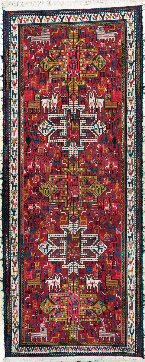 Azeri Sumakh, Azerbaycan, 20. yy sonu, pamuk üzerine yün, yak. 295 x 120 cm, EHZ: 2