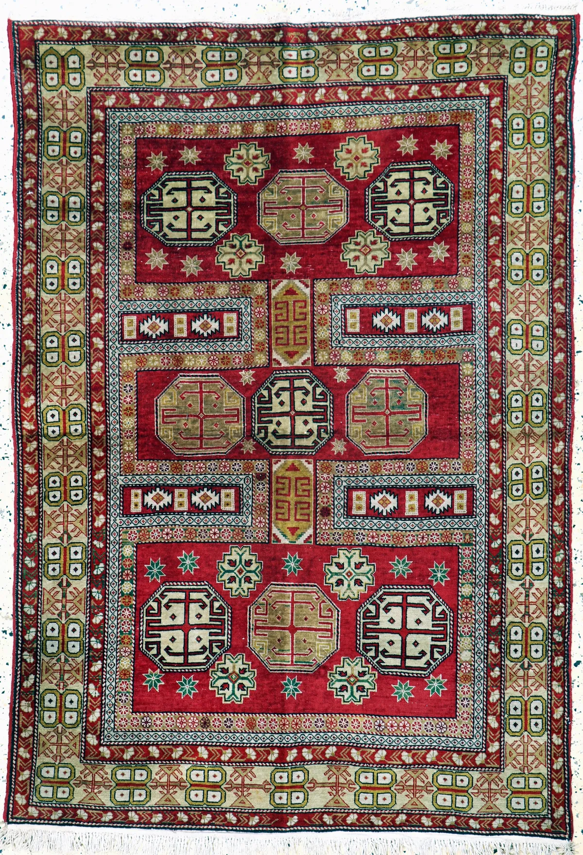 埃里温，亚美尼亚，20世纪中期，羊毛上棉，约175 x 122厘米，EHZ：3