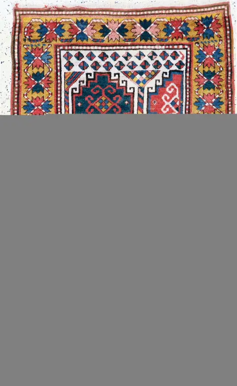 "Mogan" antik Kazak halı, Kafkasya, 19. yy, yün üzerine yün, yak. 165 x 104 cm, durum: