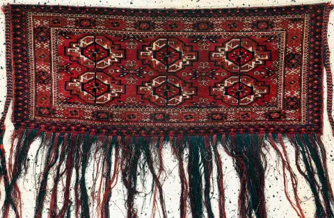 Tekke Torba, Türkmenistan, yaklaşık 1900, yün üzerine yün, yak. 106 x 44 cm, EHZ: 2