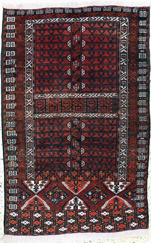 Antik Ersari Engsi, Türkmenistan, 19. yy, yün üzerine yün, yak. 210 x 135 cm, EHZ: 3