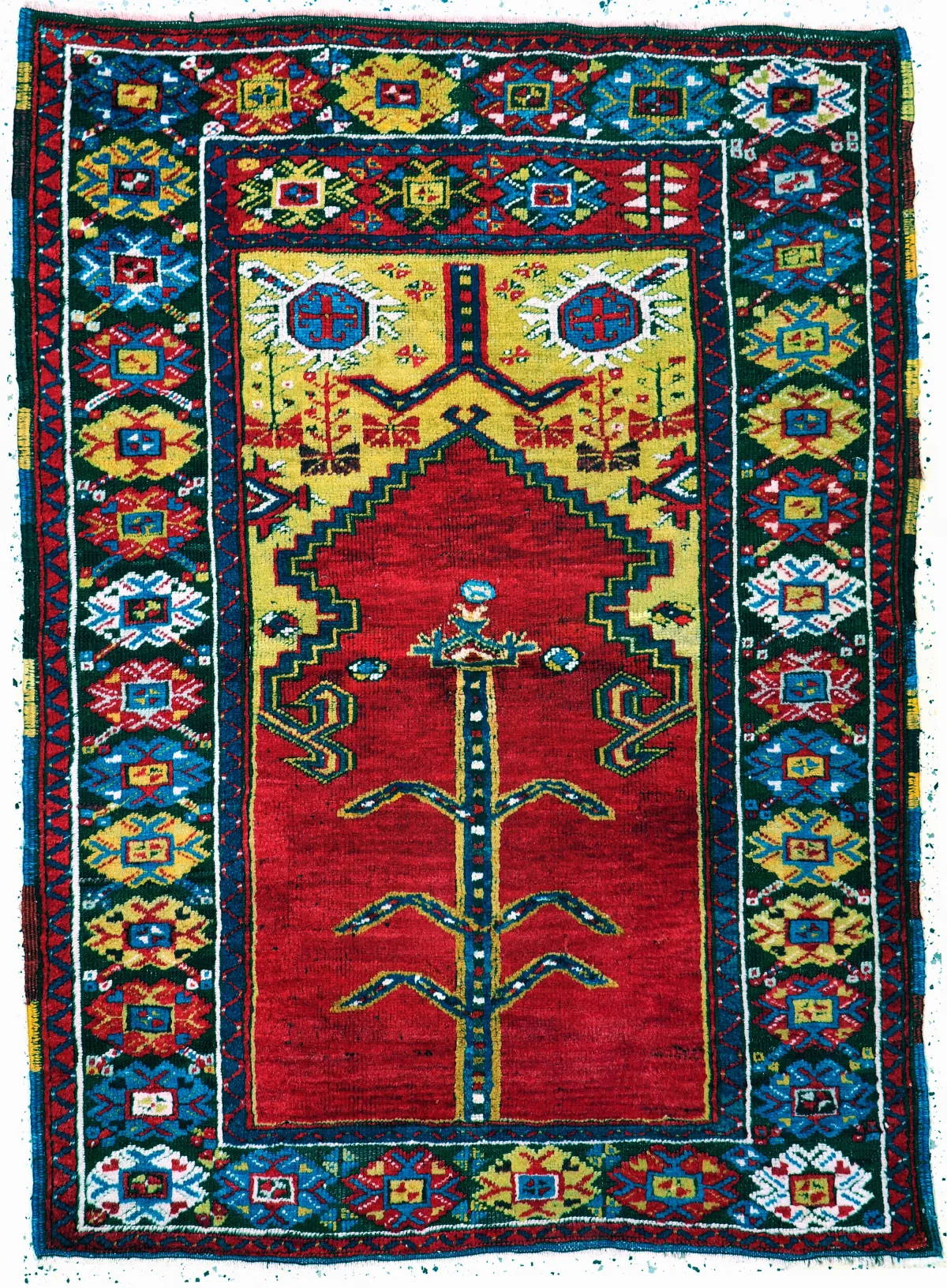 Kirsehir 古董,土耳其,19世纪,羊毛在羊毛上,约149 x 109厘米,EHZ:2