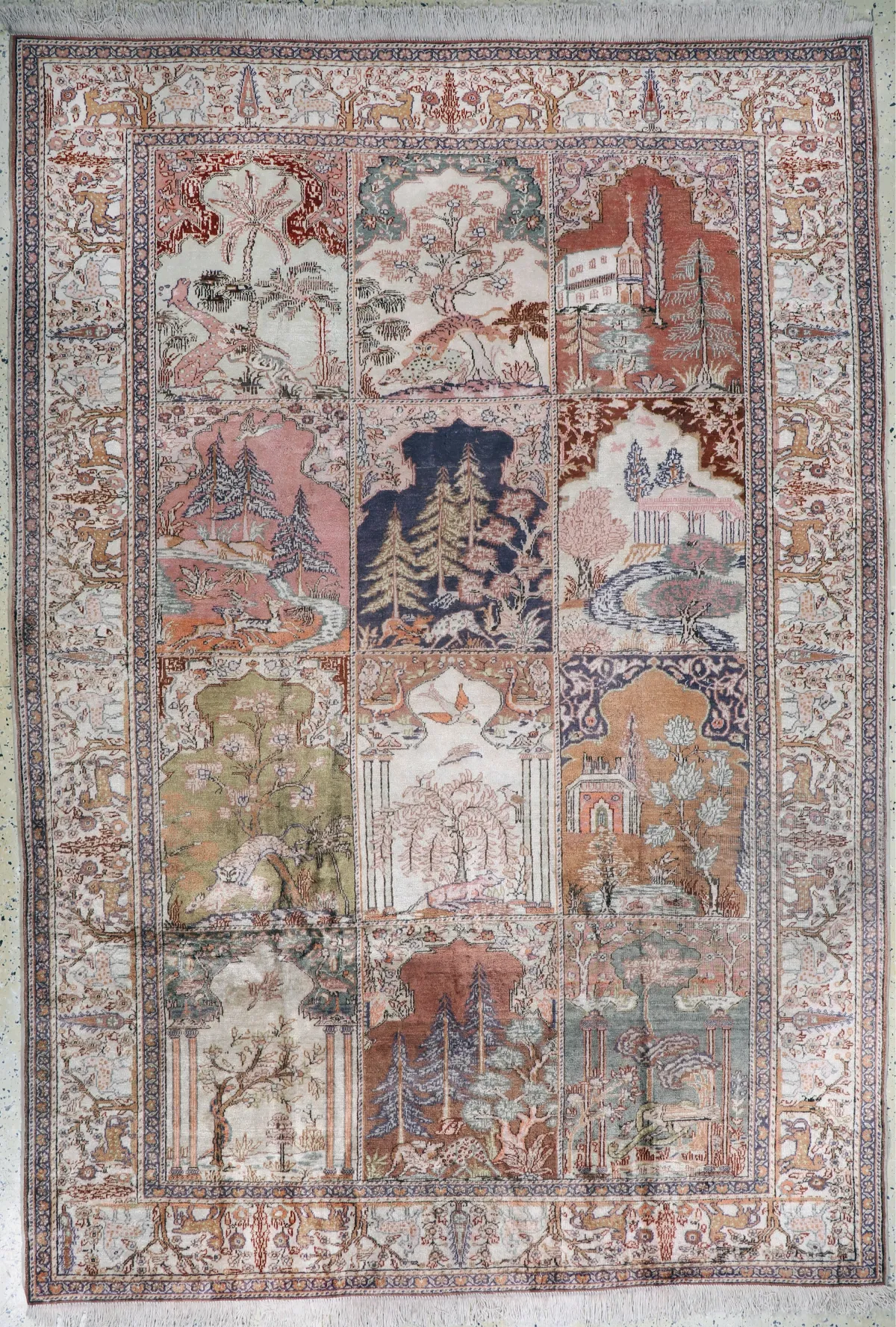 开塞利弗洛施地毯，土耳其，20世纪中叶，丝光棉，约283 x 200厘米，EHZ：