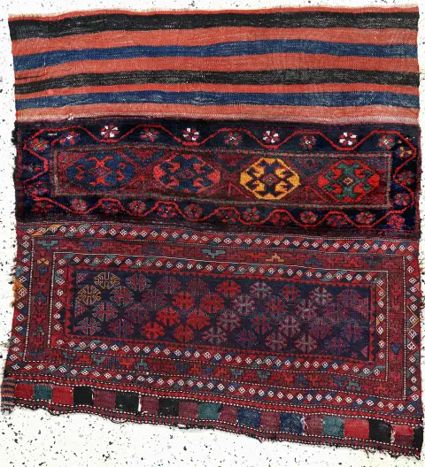 Açık Afşar çanta, İran, yak. 1900, pamuk üzerine yün, yak. 125 x 120 cm, EHZ: