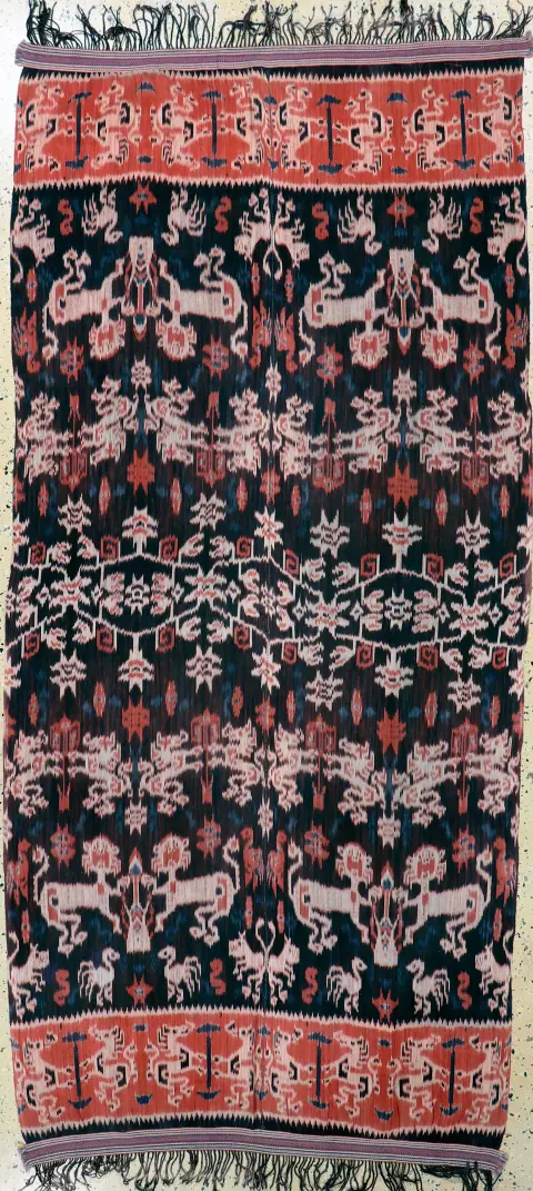 Ikat de Sumba, Indonésie, début du 20e siècle, coton, env. 240 x 114 cm, EHZ : 2