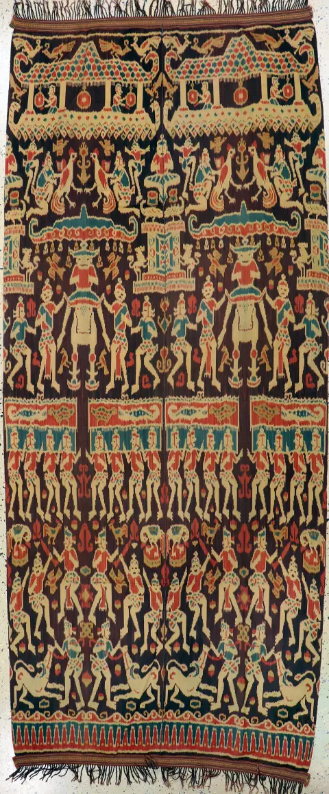 Ikat de Sumba, Indonésie, début du 20e siècle, coton, env. 280 x 120 cm, EHZ : 2