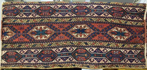 Shahsawan "Mafrasch", Persia, 1900-luvun alku, villaa villan päällä, n. 95 x 45 45 cm, EHZ: 2