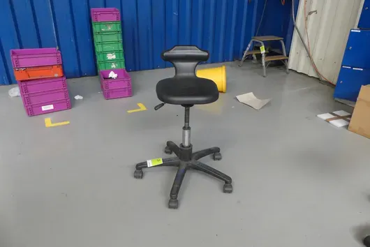 Arbejdsdrejestol, højdejusterbar, på hjul