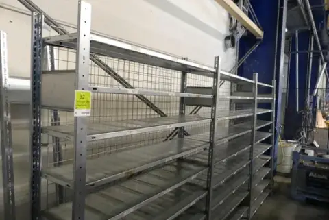 Pallereol galvaniseret med gitternetbagvæg, inkl. reoldele