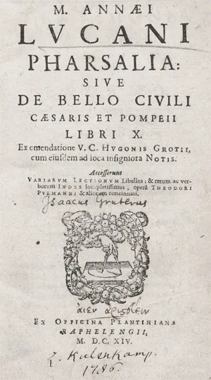 Lucanus, Marcus Annaeus – Pharsalia: Sive De bello civili Caesaris et Pompeii libri X