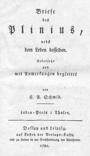 Plinius Caecilius Secundus, Gaius – Briefe, nebst dem Leben desselben