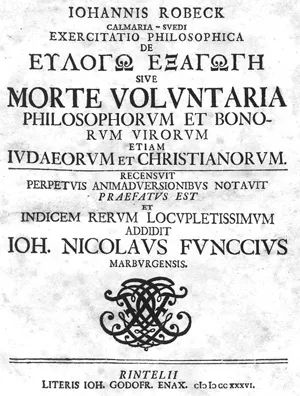 Robeck, Johann – Exercitatio philosophica de eulogo exagoge