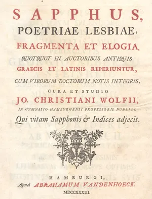 Sappho – Fragmenta et Elogia