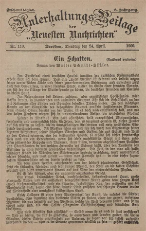 Schmidt-Häßler, Walter – Ein Schatten